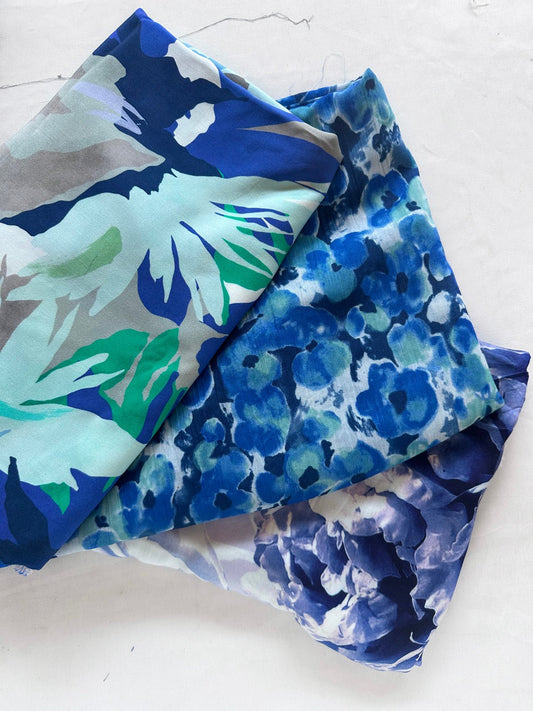 5.5 Total Yards Endless Summer Blue Bundle - L'Etoffe Fabrics LLC