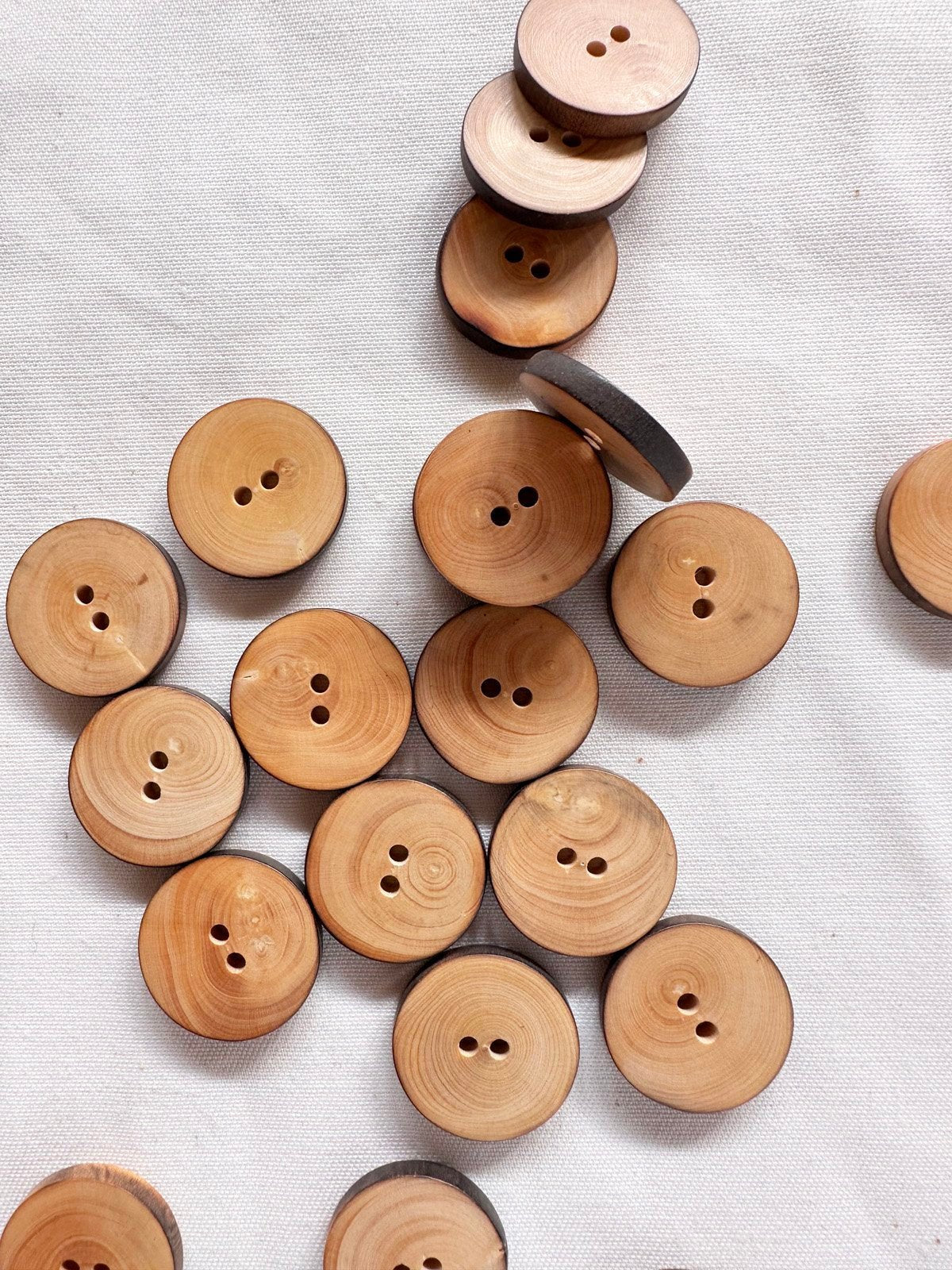 7/8" Sliced Log Jacket Coat Buttons per 6 ct - L'Etoffe Fabrics LLC