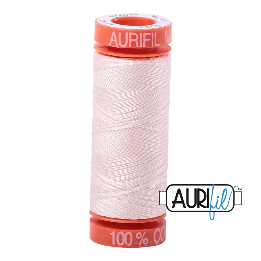 Aurifil 50 wt Oyster Cotton Thread 220 Yards