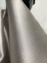 Stone Sateen Silk Wool Suiting