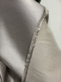 Stone Sateen Silk Wool Suiting