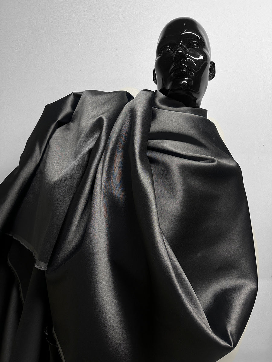 4.5 Yards Pewter Silk Wool Suiting