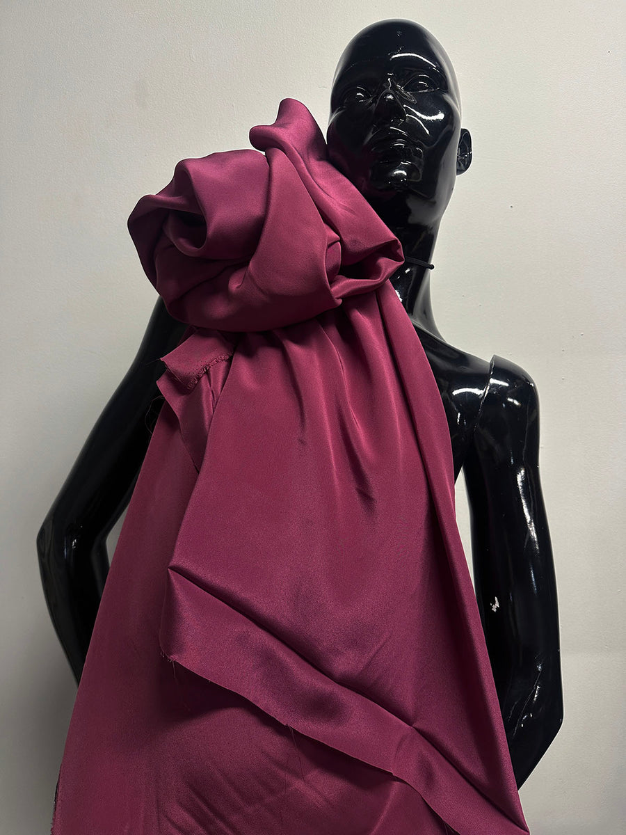 2 3/8 Yards Silk Crepe De Chine - Rose Lipstick