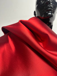 3 1/2 Yards Red Silk Wool Suiting