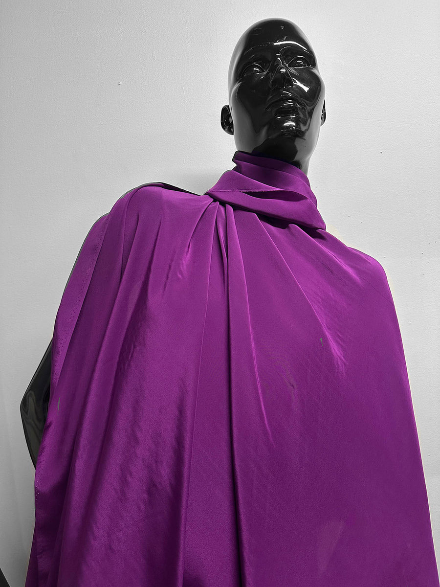 Silk Crepe De Chine Dark Magenta WIDE