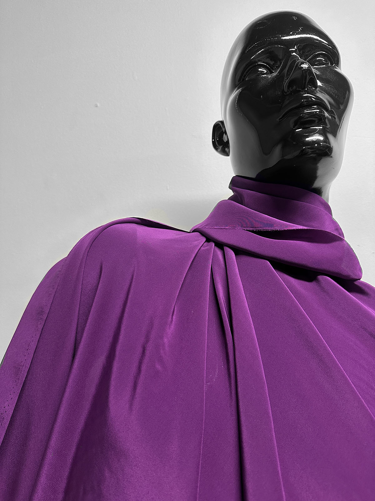 Silk Crepe De Chine Dark Magenta WIDE