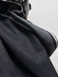 Italian Cross Hatch Silver Mettalic Accent Denim