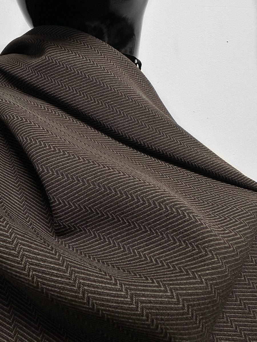 Vintage Solbiati Special Weave Wool Herringbone Suiting