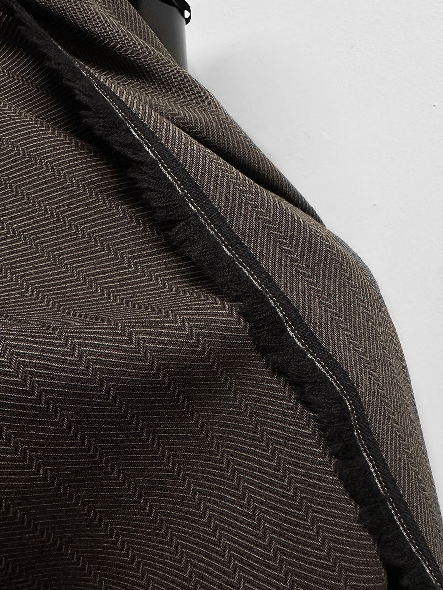 Vintage Solbiati Special Weave Wool Herringbone Suiting