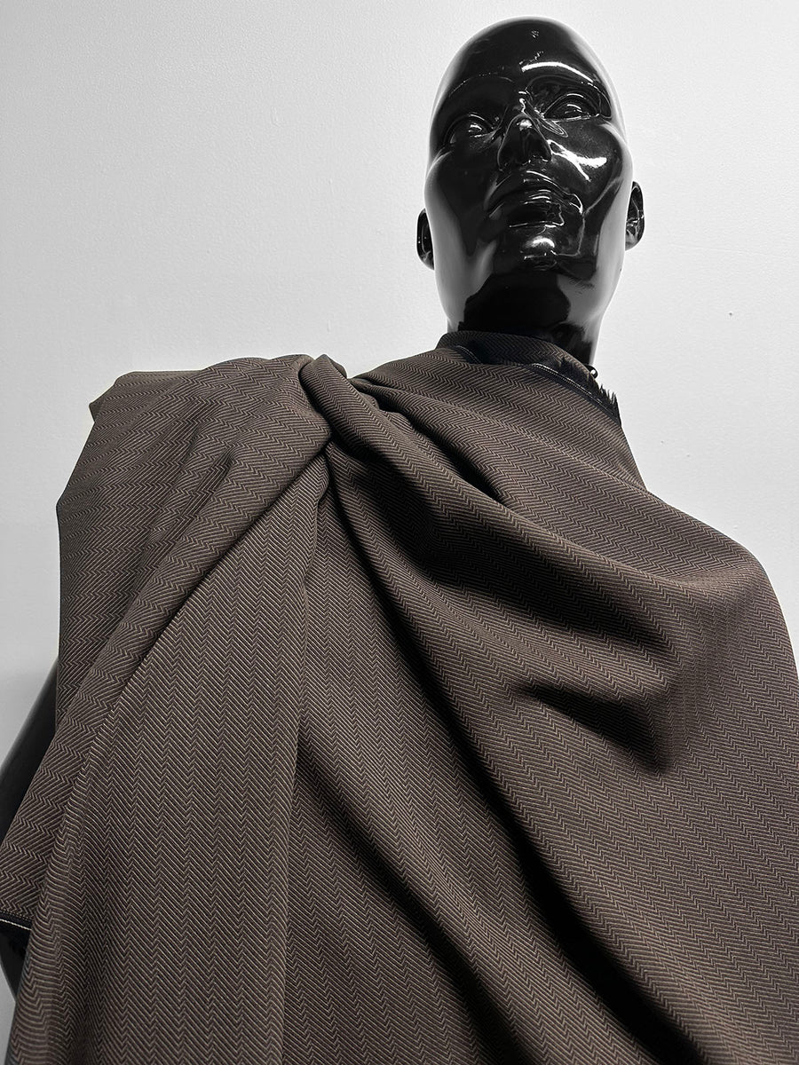 Vintage Solbiati Special Weave Wool Herringbone Suiting