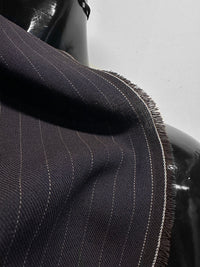 Vintage Solbiati Plum Pinstripe Crepe
