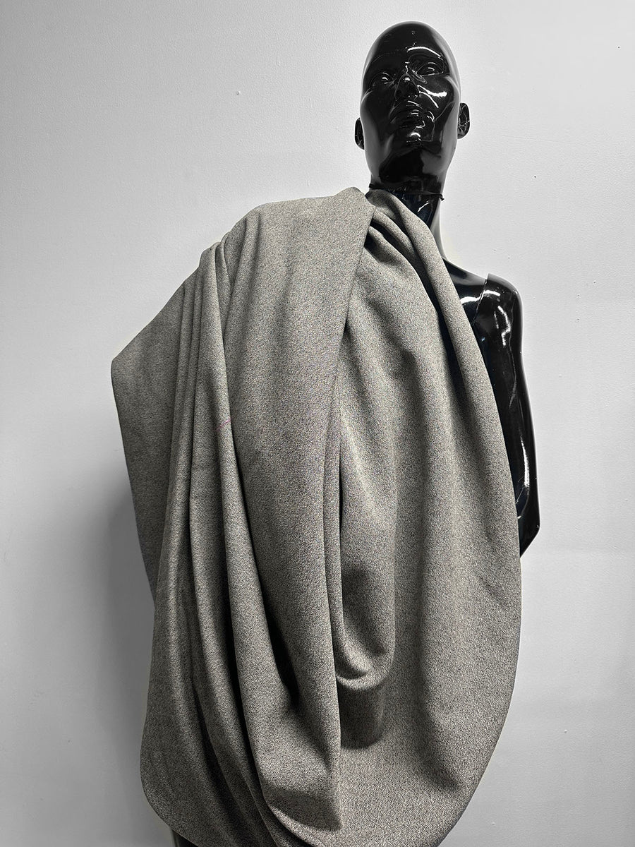 Vintage Solbiati Pebble Wool Crepe - Stone