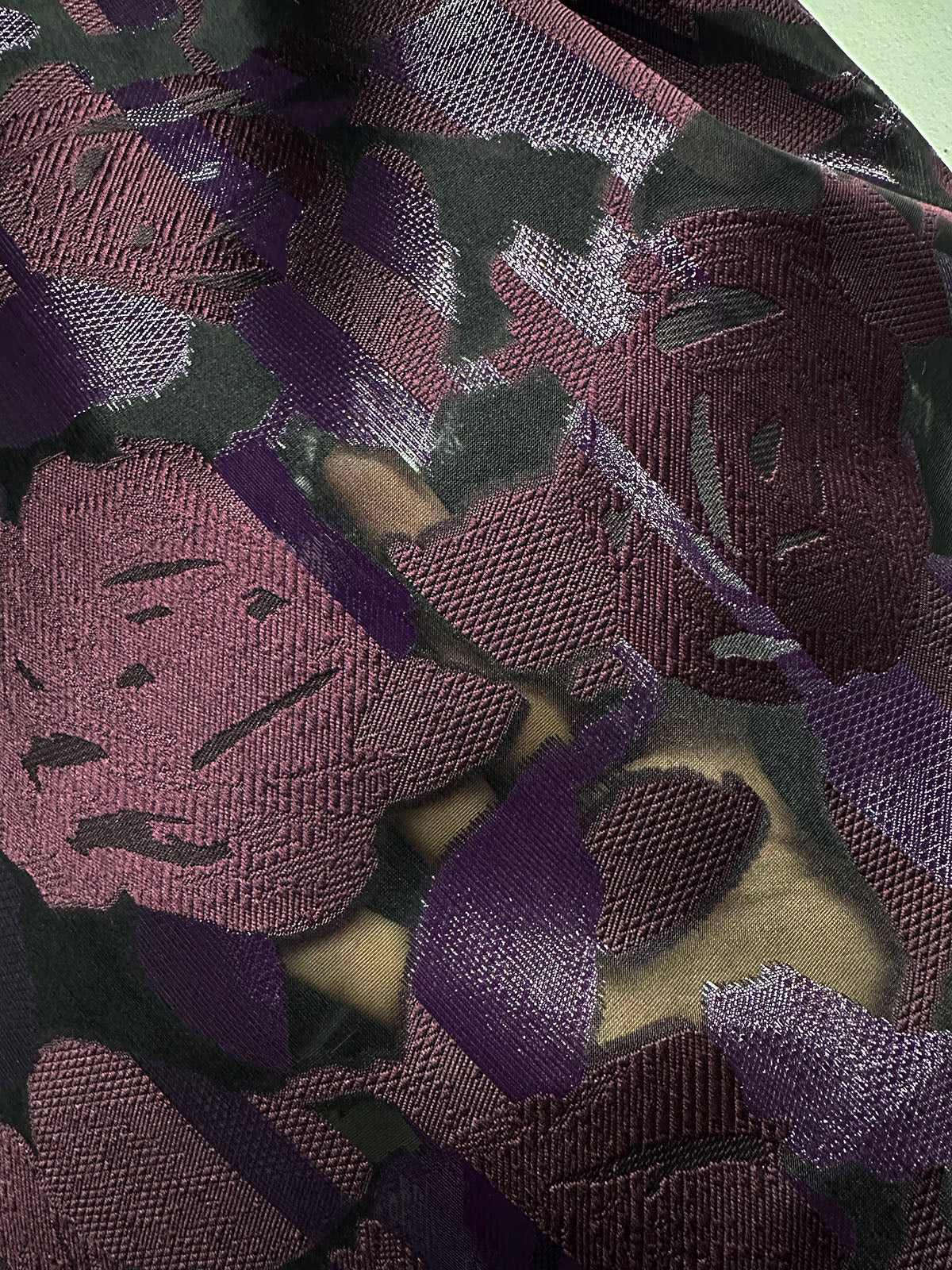 Italian Cabernet Avant Garde Silk Jaquard