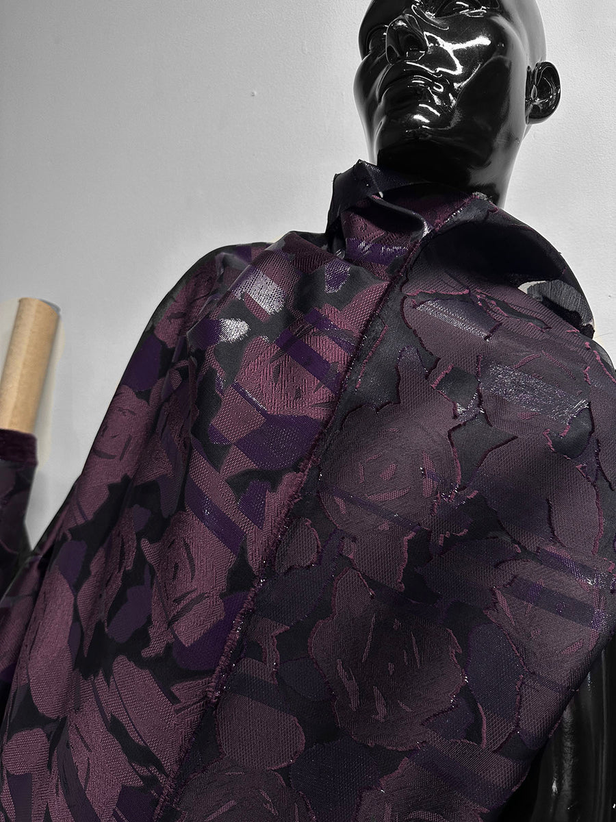 Italian Cabernet Avant Garde Silk Jaquard