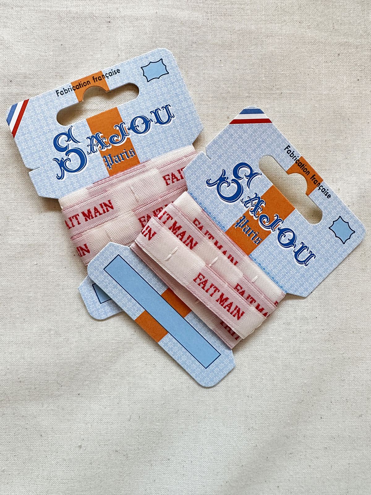 Maison Sajou Ribbon Labels Fait Mains - Hand Made