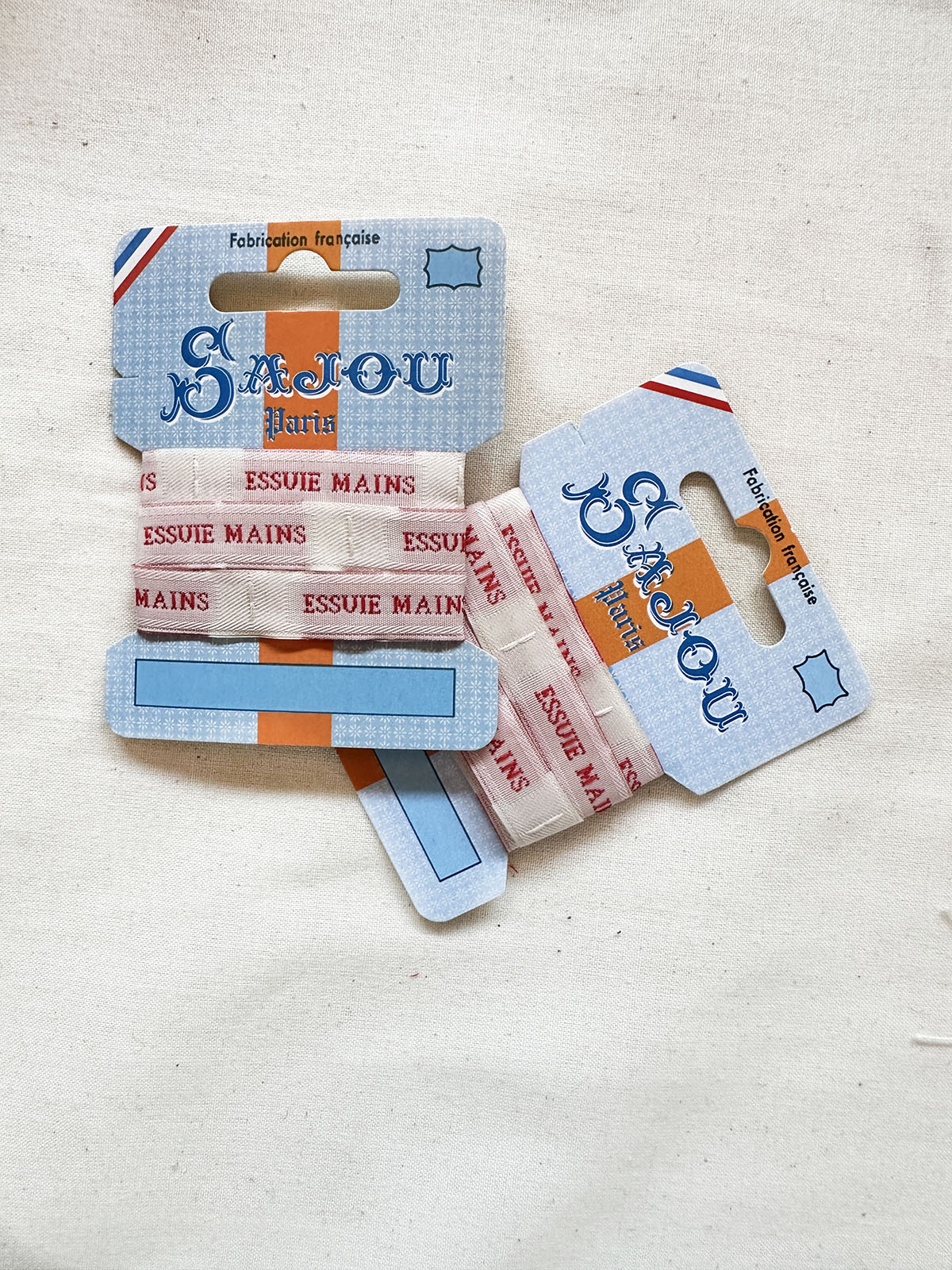 Maison Sajou Ribbon Labels Essuie Mains - Hand Towel Labels