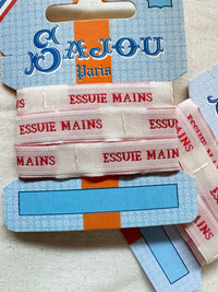 Maison Sajou Ribbon Labels Essuie Mains - Hand Towel Labels