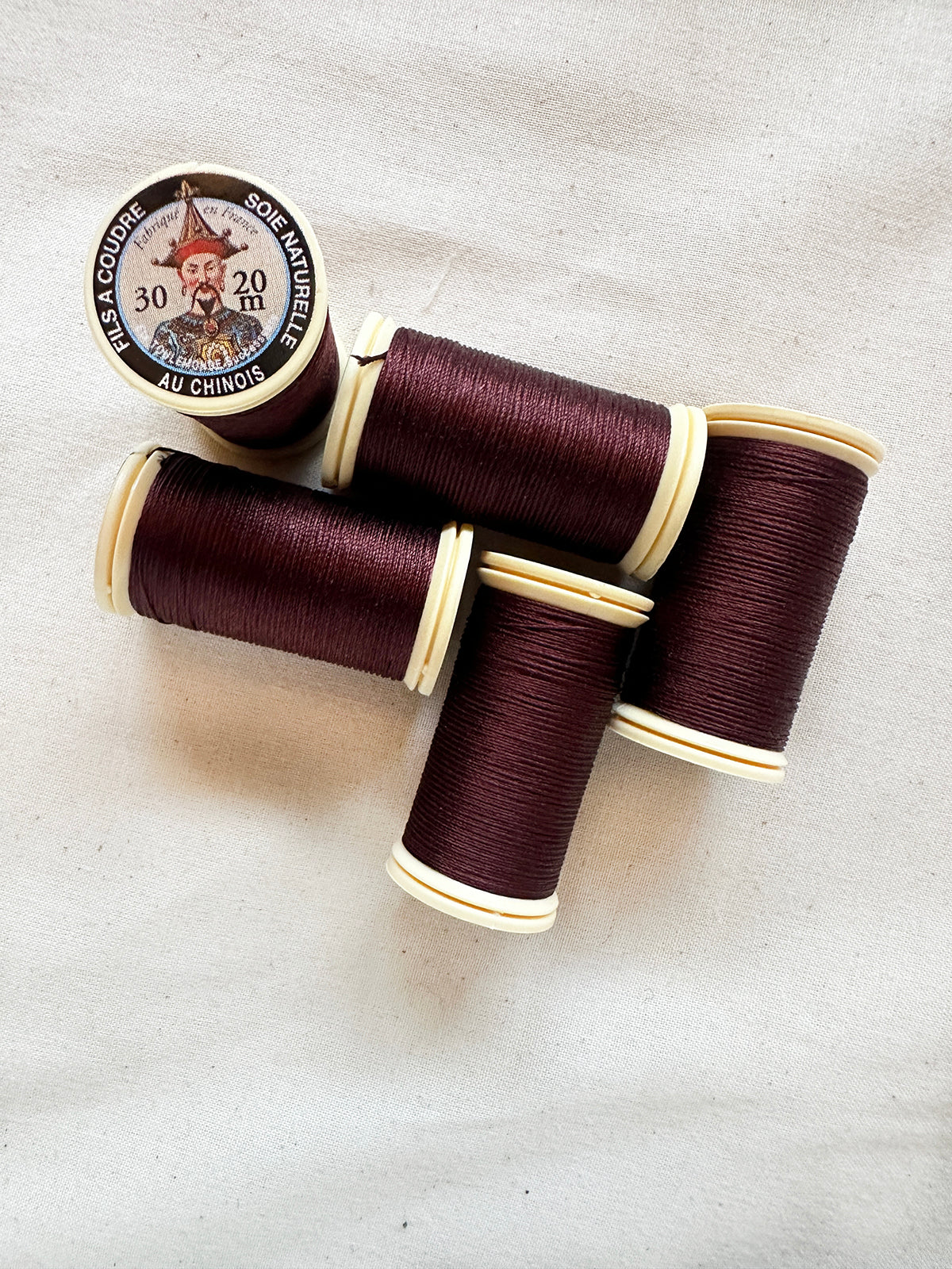 Sajou Burgundy Perlé Silk Button Hole Thread