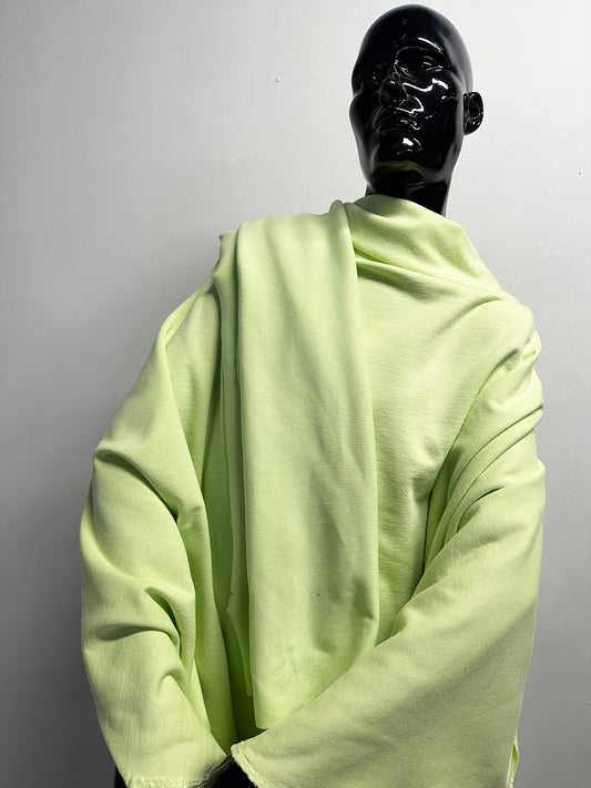 Lime Ice Sweatshirt Fleece and Ribbed Jersey