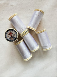 Sajou White Perlé Silk Button Hole Thread
