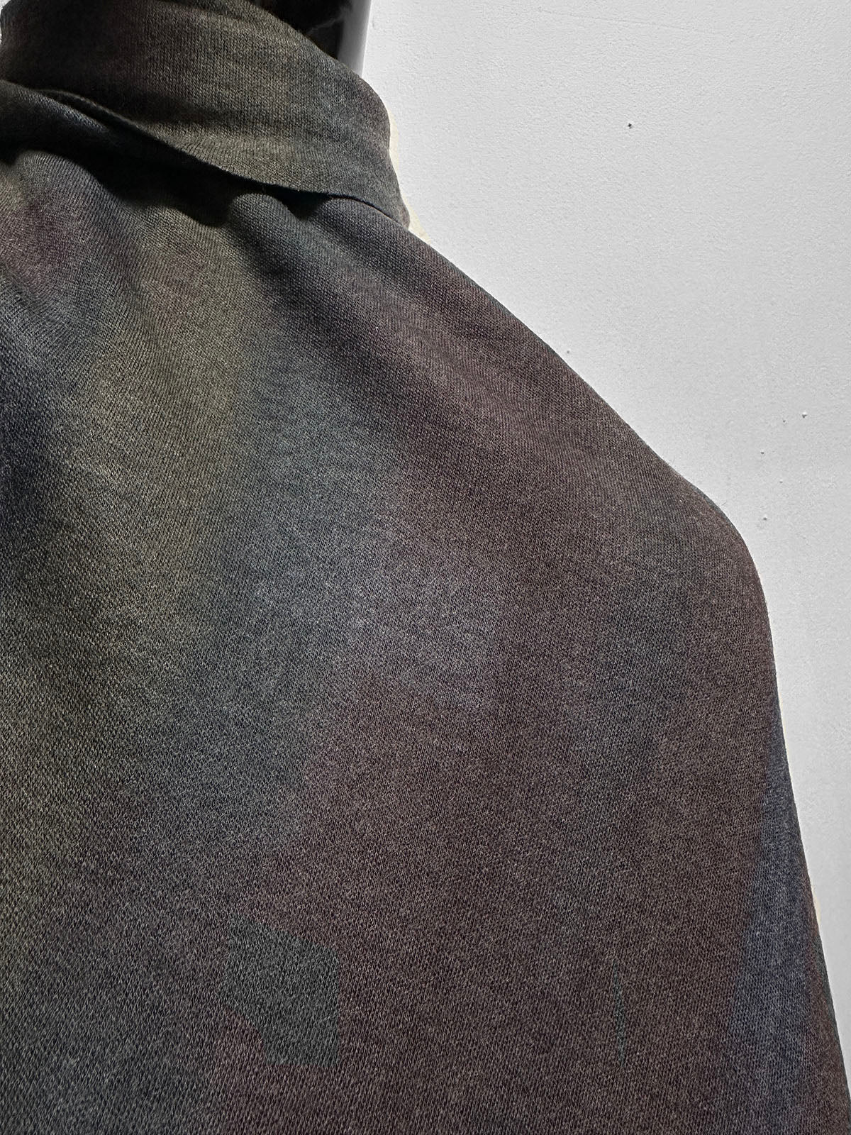 Italian Luxury Super Soft Virgin Wool Knit Streaked Khaki Wine Navy - 13