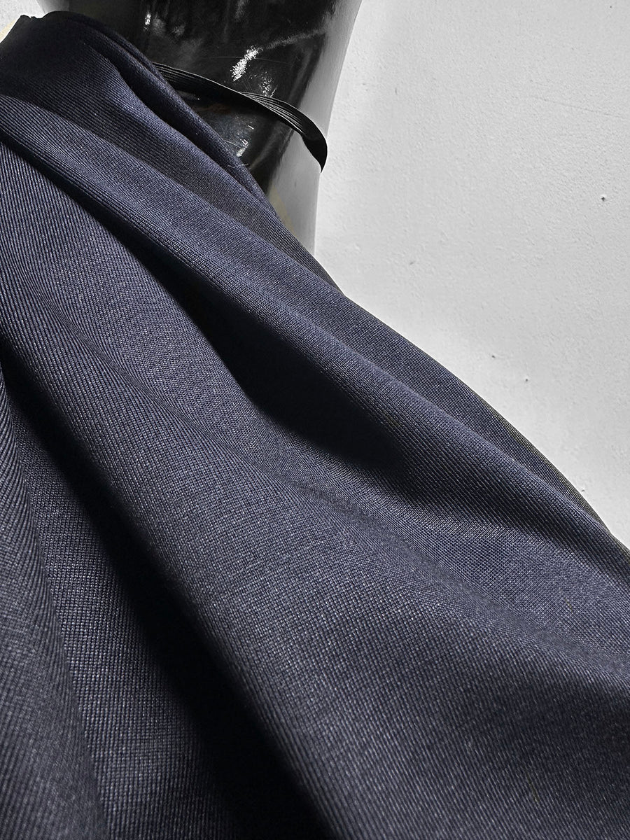 Navy Silk Viscose Tee Jersey - 8