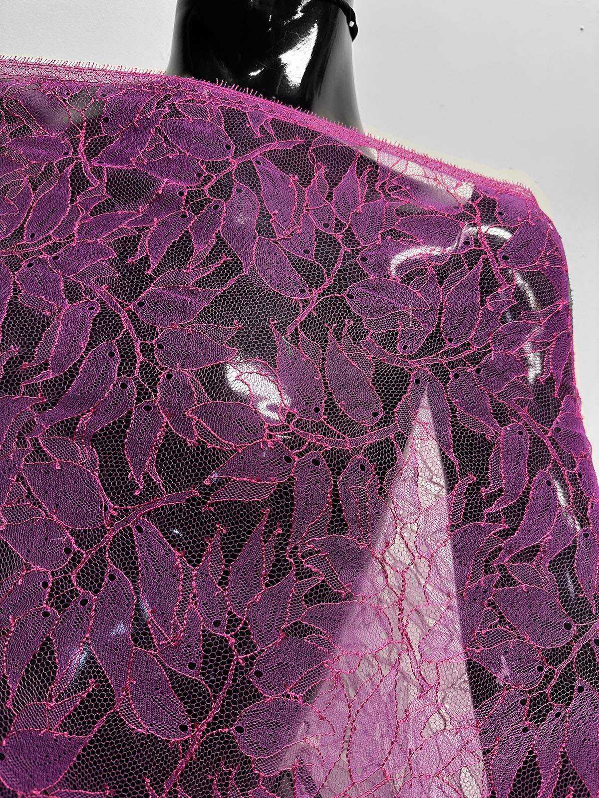 Hot Pink Chantilly Designer Lace