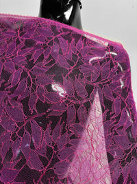 Hot Pink Chantilly Designer Lace