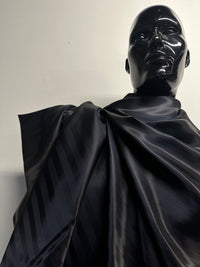 Italian Cupro Blue Black Herringbone Lining