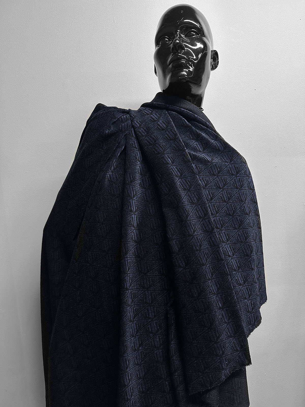 Italian Cotton Silk Chenille Geomteric Velvet Loungewear Knit