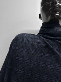 Italian Cotton Silk Chenille Geomteric Velvet Loungewear Knit