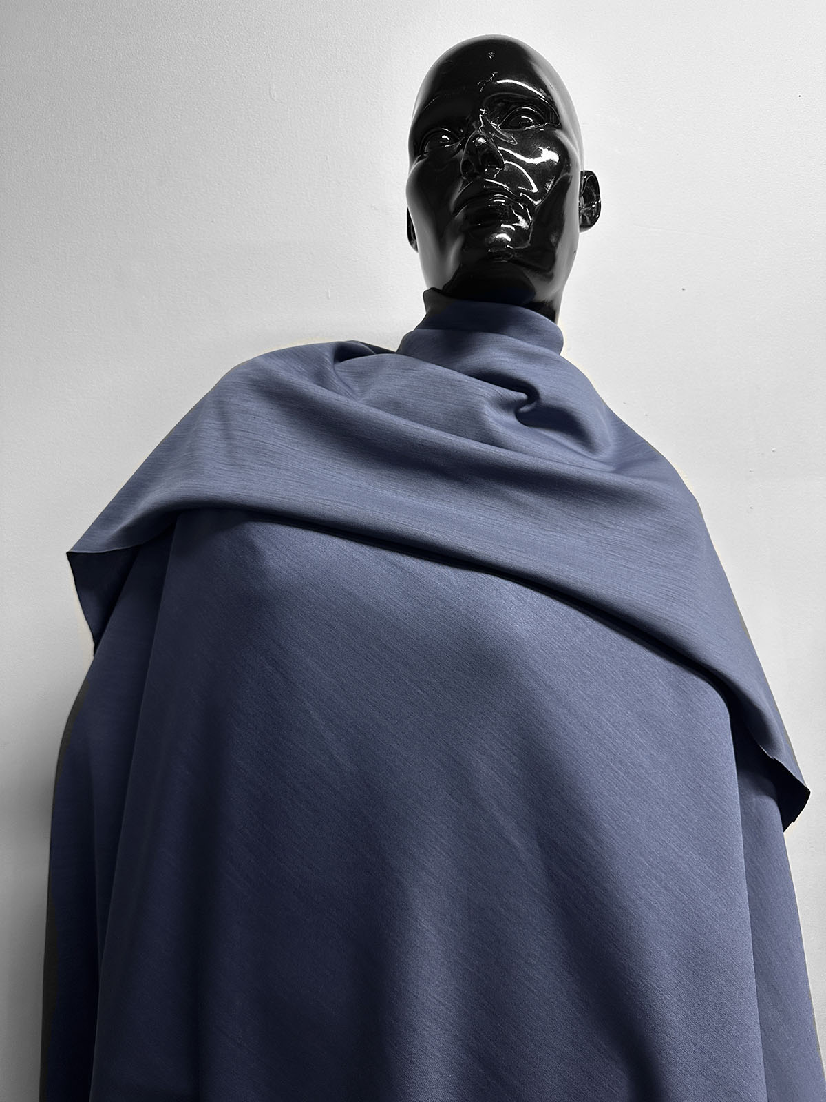 Italian Doube Weave Wool Cotton Heather Knit - Sharkskin