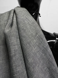 Italian Two Tone Natural Blue Grey Linen