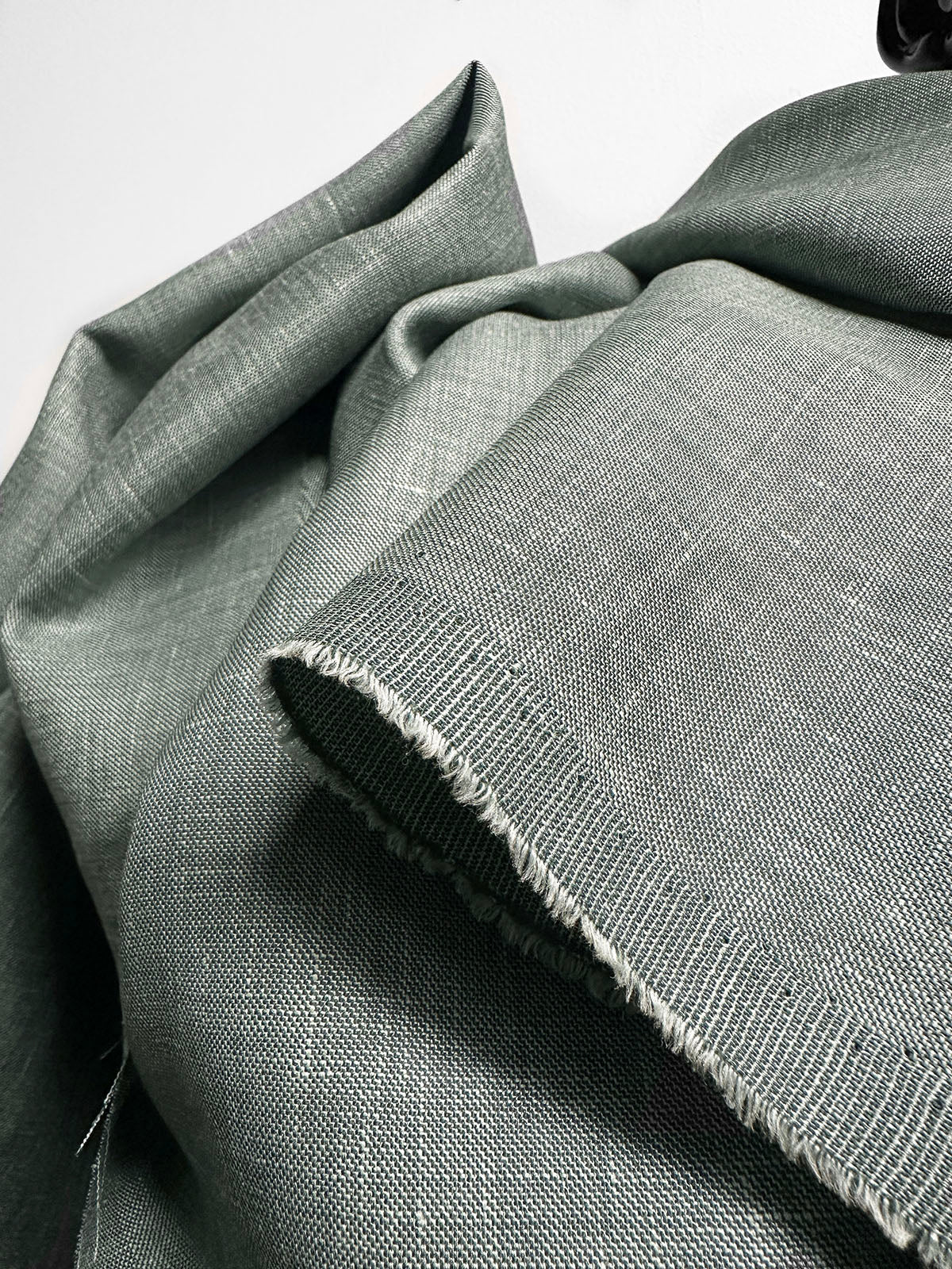 Italian Linen Wool Silk Blend - Sage