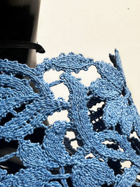 Jakob Schlaepfer Heavy Sturdy Blue Cotton Lace
