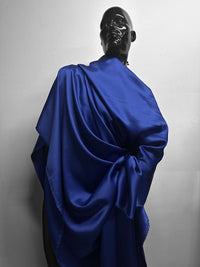 Italian Double Face Heavy Viscose Acetate Satin Drape Royal Blue