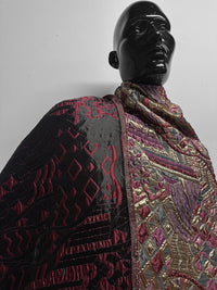 Sun Ra-ness Gold Quilted Jacquard - Plum