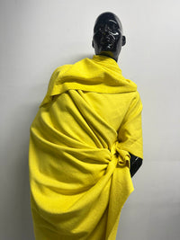 Italian Luxury Designer French Terry Heathered Yellow