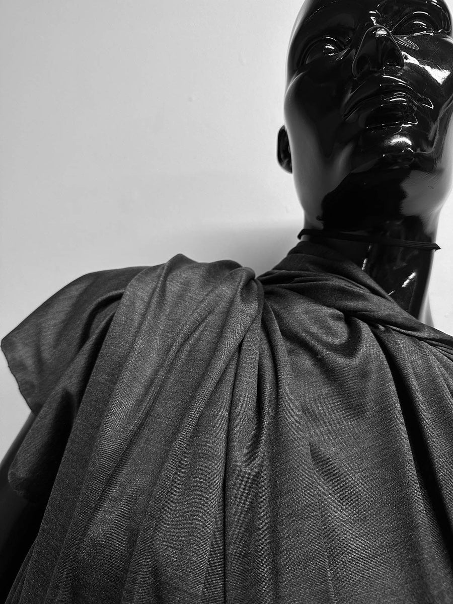 Silk Jersey Charcoal Melange - 3