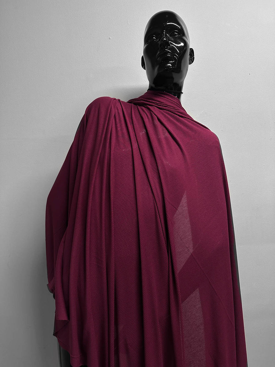Italian Viscose Silk Light Ribbed Jersey Raspberry
