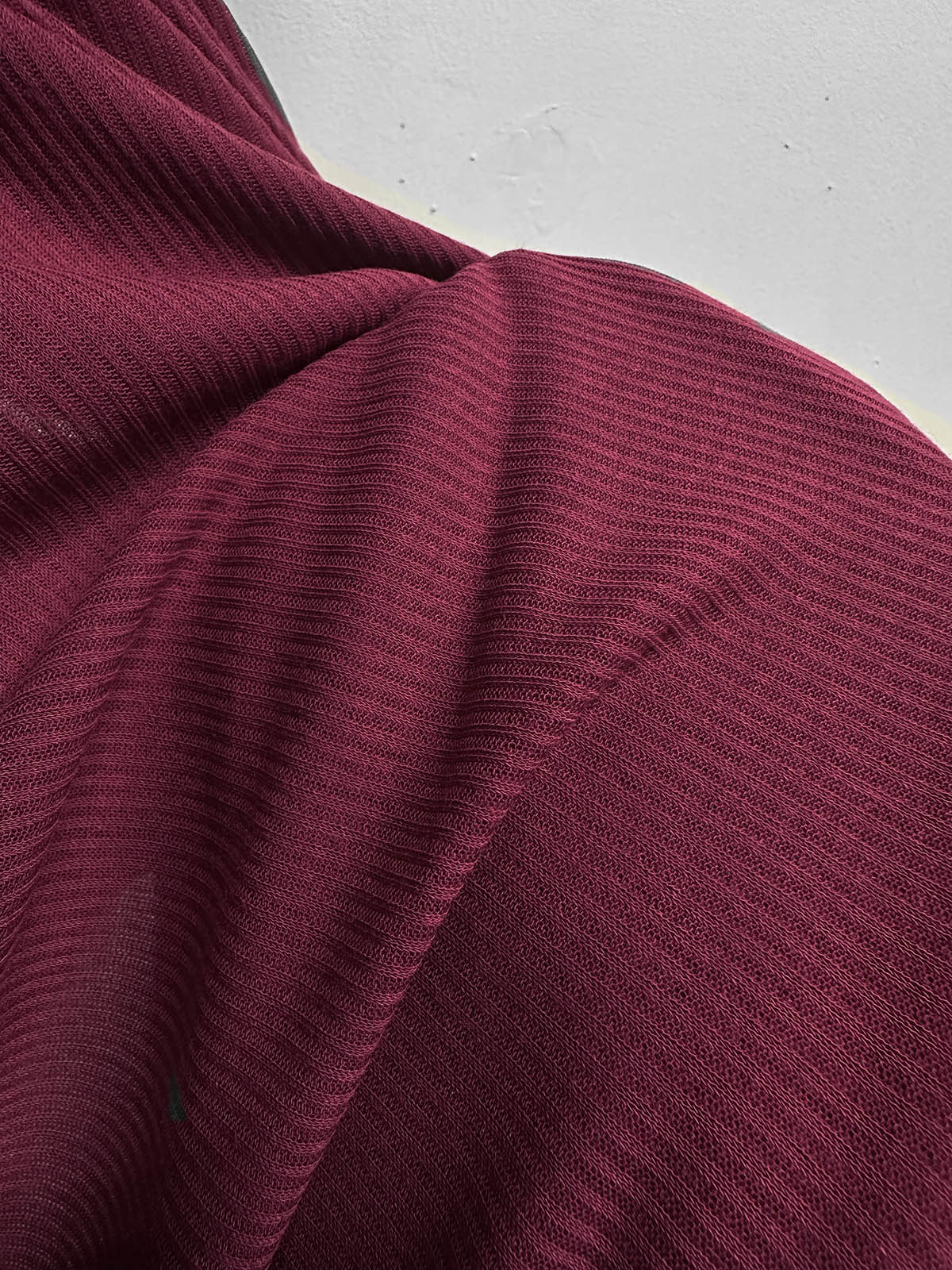 Italian Viscose Silk Light Ribbed Jersey Raspberry