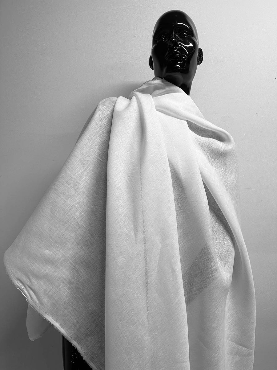 Deadstock White Linen Light with Slub