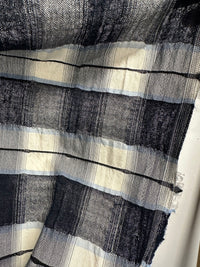 Albini Wool Cotton Plaid Crinkled Shirting