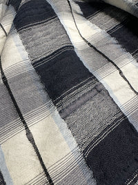 Albini Wool Cotton Plaid Crinkled Shirting