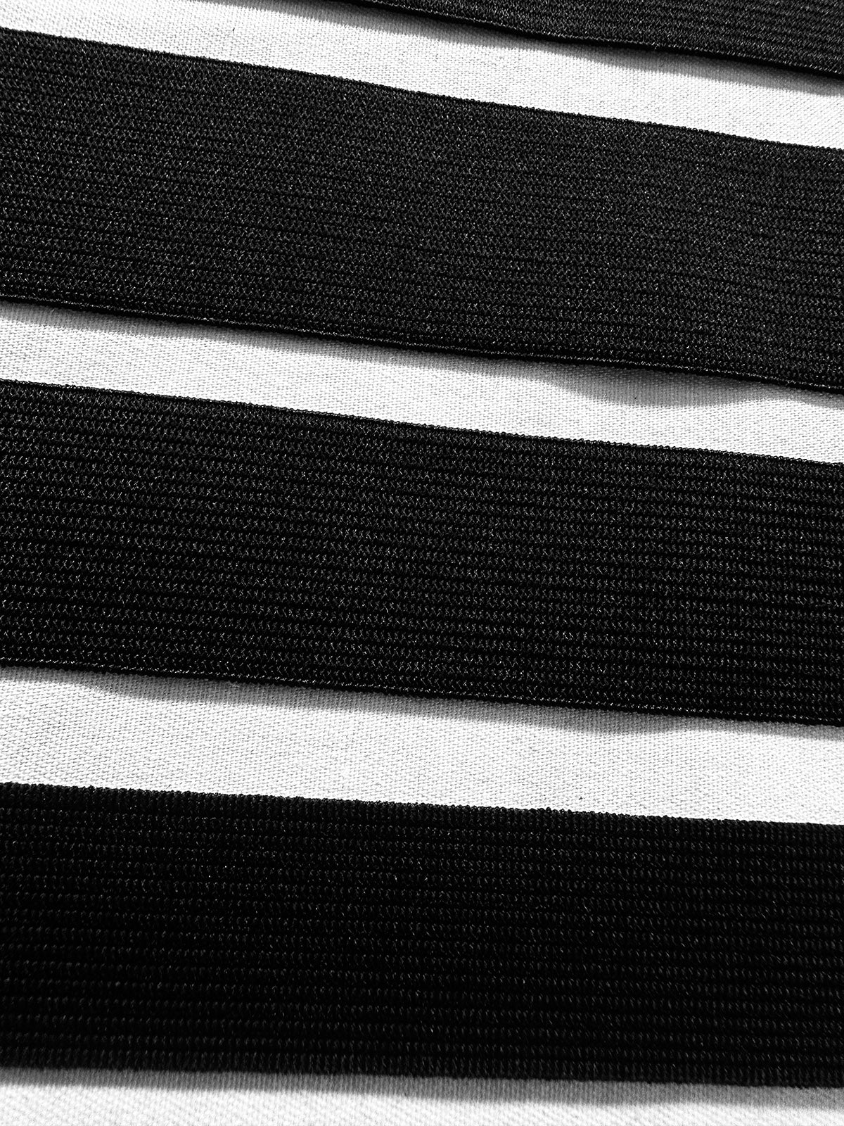 Medium Flat Non Roll Elastic Multiple Sizes Made in Japan Black