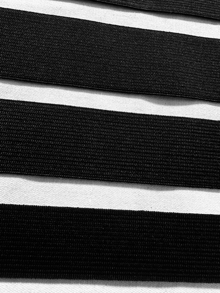 Medium Flat Non Roll Elastic Multiple Sizes Made in Japan Black
