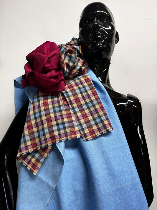 Blue Silk Madras Berry Voile Bundle