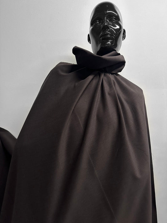 Italian Soft Brushed Cotton Twill Chocolate