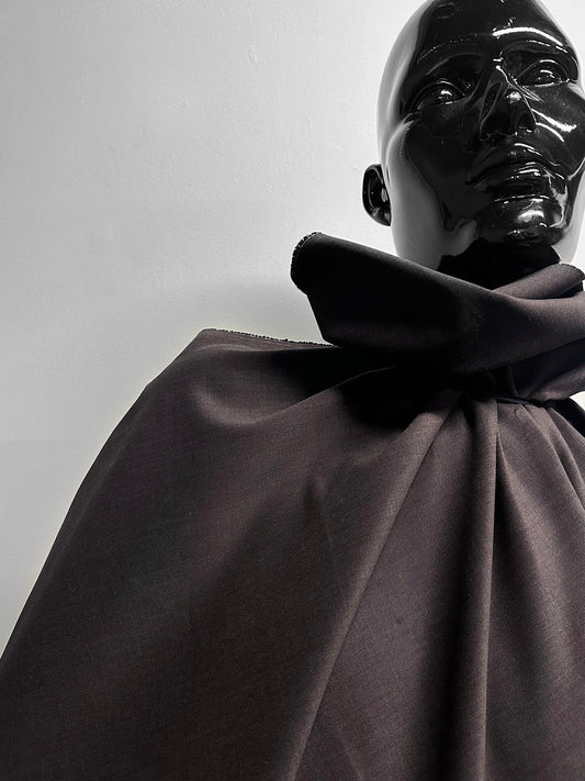 Italian Soft Brushed Cotton Twill Chocolate