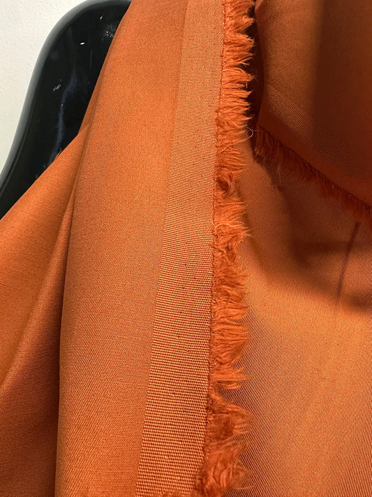 Italian Designer Cotton Twill in Burnt Orange